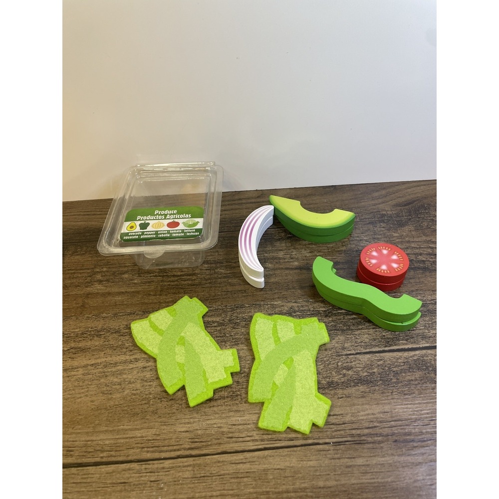 Melissa & Doug Fill & Fold Taco & Tortilla Set Replacement Veggies Vegetables